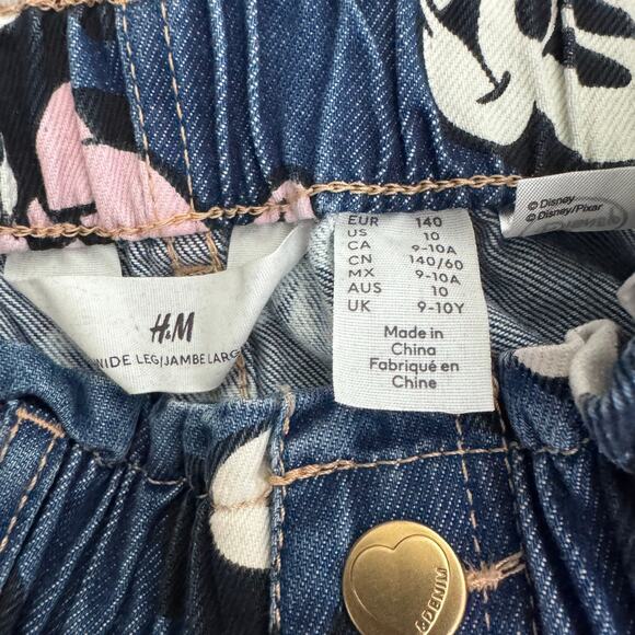 NWT H&M Kids - Wide leg Jeans Minnie Mouse size 10 - Picture 7 of 8